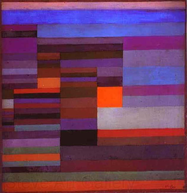 Paul Klee Fire in the Evening France oil painting art